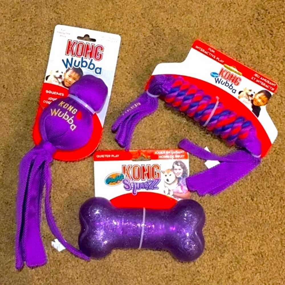 KONG PURPLE DOG TOY BUNDLE!!